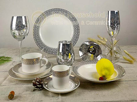 Holiday Dinnerware Set & Drinkware Set for Party