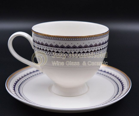 Printed Tea Cups and Saucers