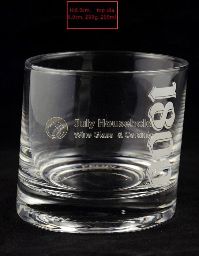 Promotional Logo Custom Printed Old Fashioned Glass