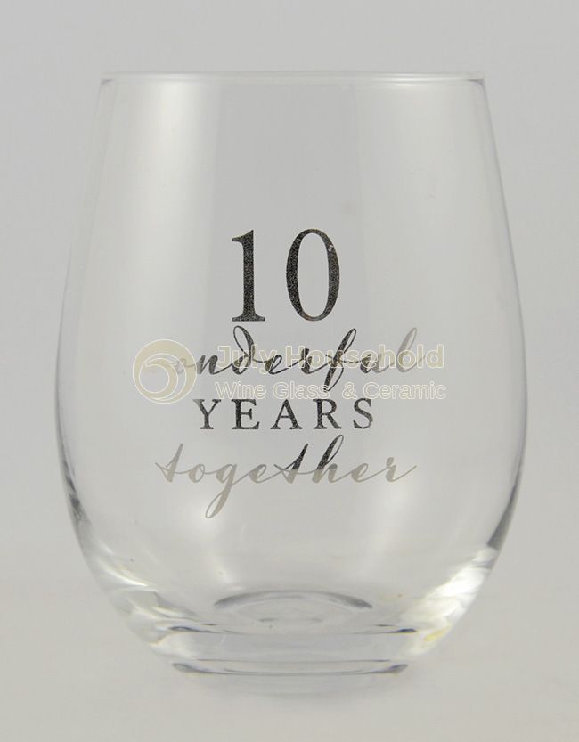 Stemless Wine Glass Perfect for Anniversary