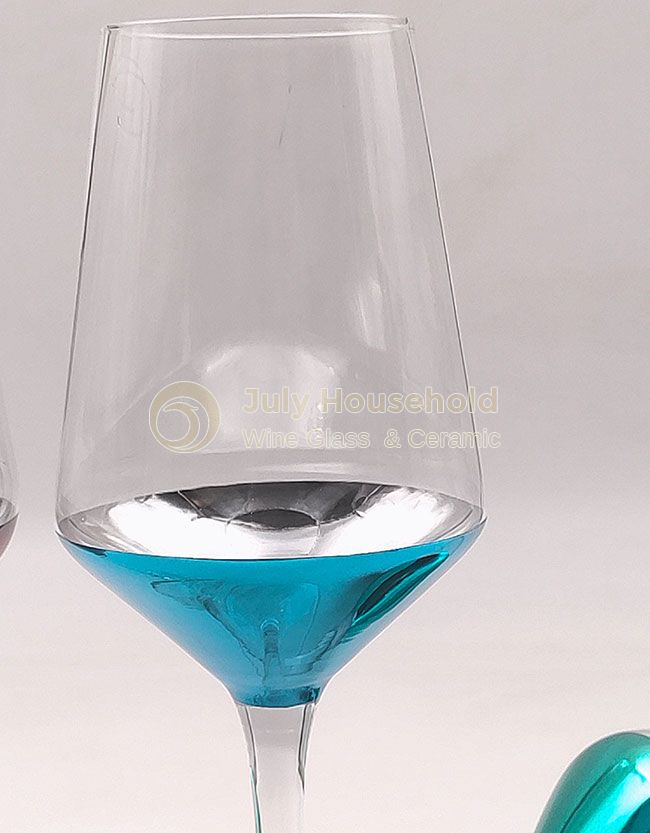 Rose Green Blue  Metallic Wine Glasses