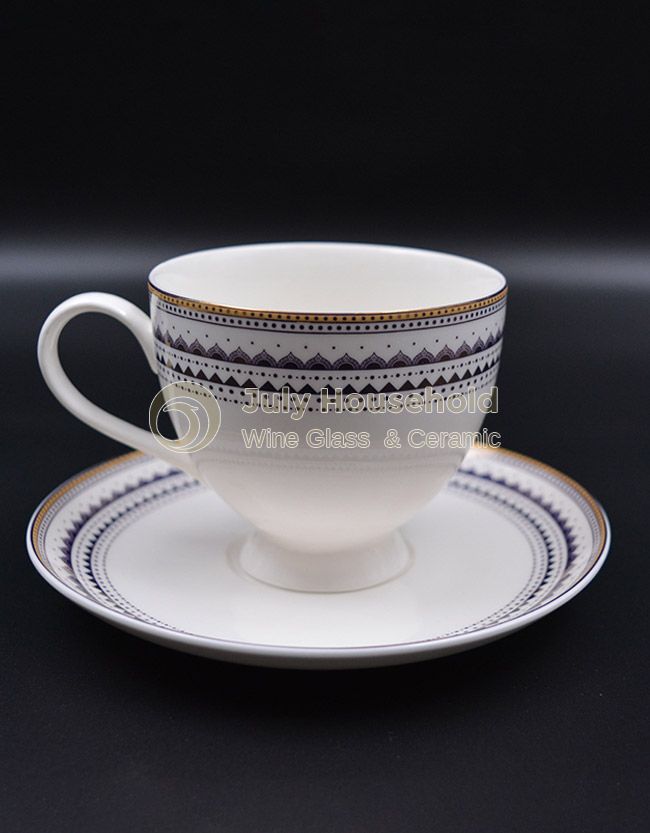 220CC Fine Bone China Coffee Cups And Saucers Sets