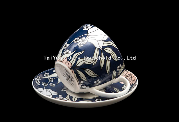 Custom Printed Porcelain Tea Cup Saucer Sets